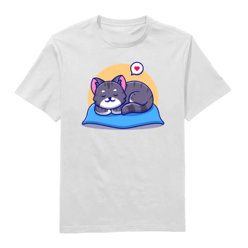 Dreamy Kitty Round Neck T-Shirt