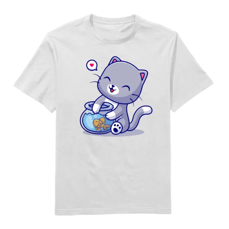 Lovely kitty Round Neck T-Shirt