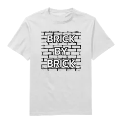 Brick by brick Round Neck T-Shirt