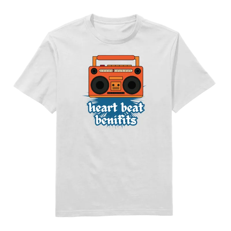 Heart Beat Benefits Round Neck T-Shirt