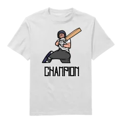 Cricket Champion Swing Round Neck T-Shirt