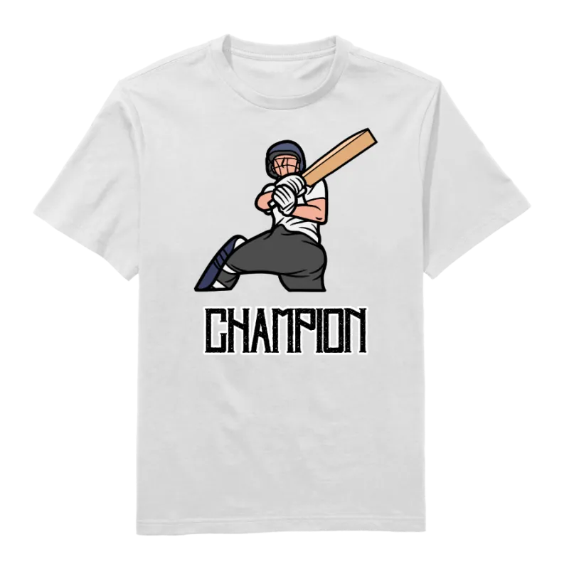 Cricket Champion Swing Round Neck T-Shirt