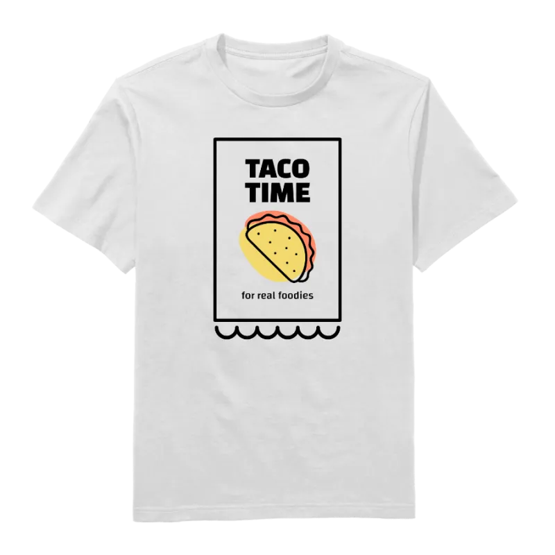 Taco Time Round Neck T-Shirt