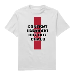Content Unnodiki Cut Out Chalu Round Neck T-Shirt