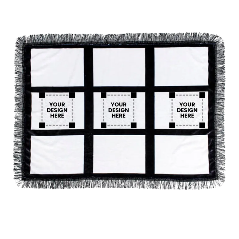 Customized Nine Pannal Plush Throw Blanket