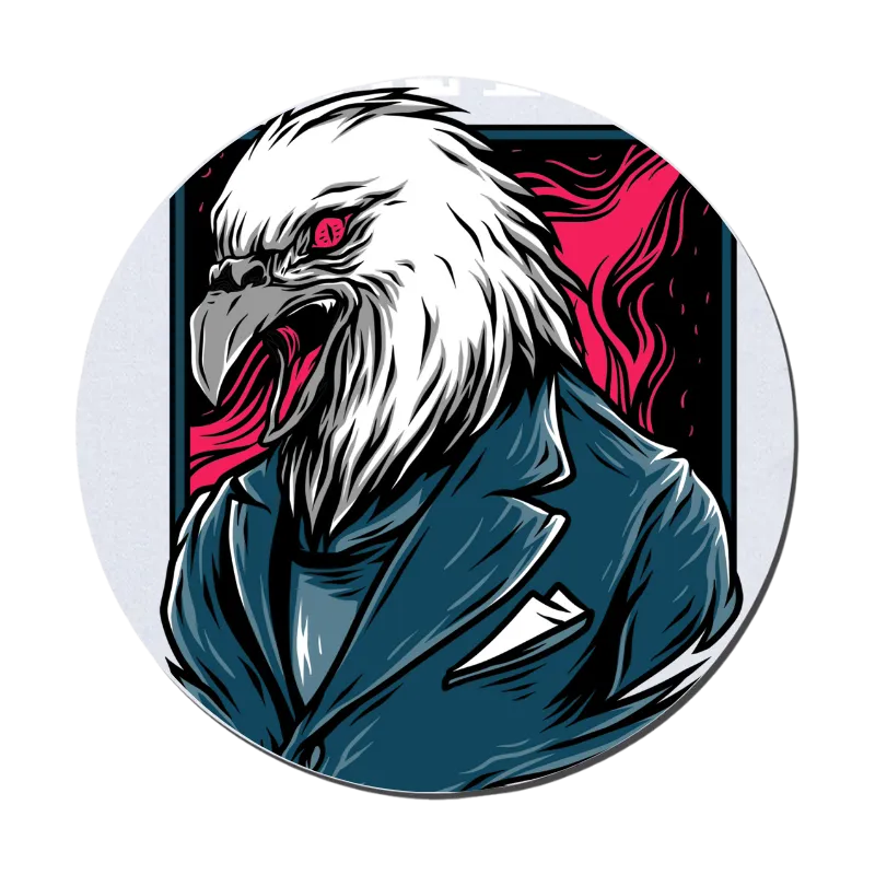 Hawk man Round Tea Coaster