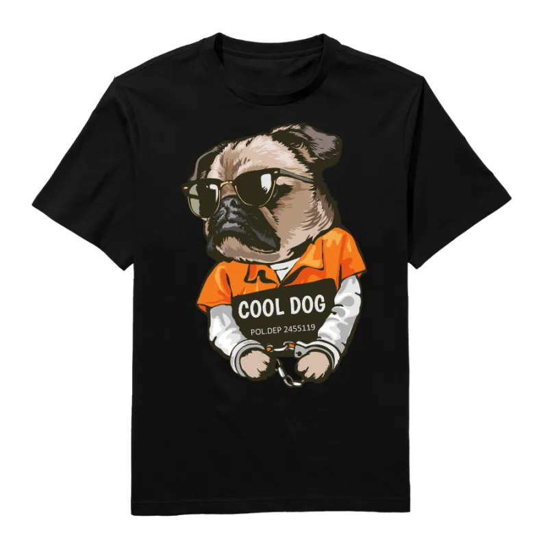 Cool dog Round Neck T-Shirt