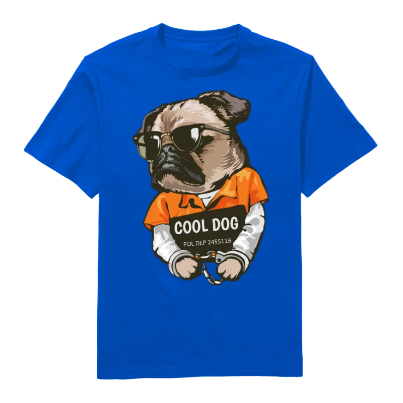 Cool dog Round Neck T-Shirt
