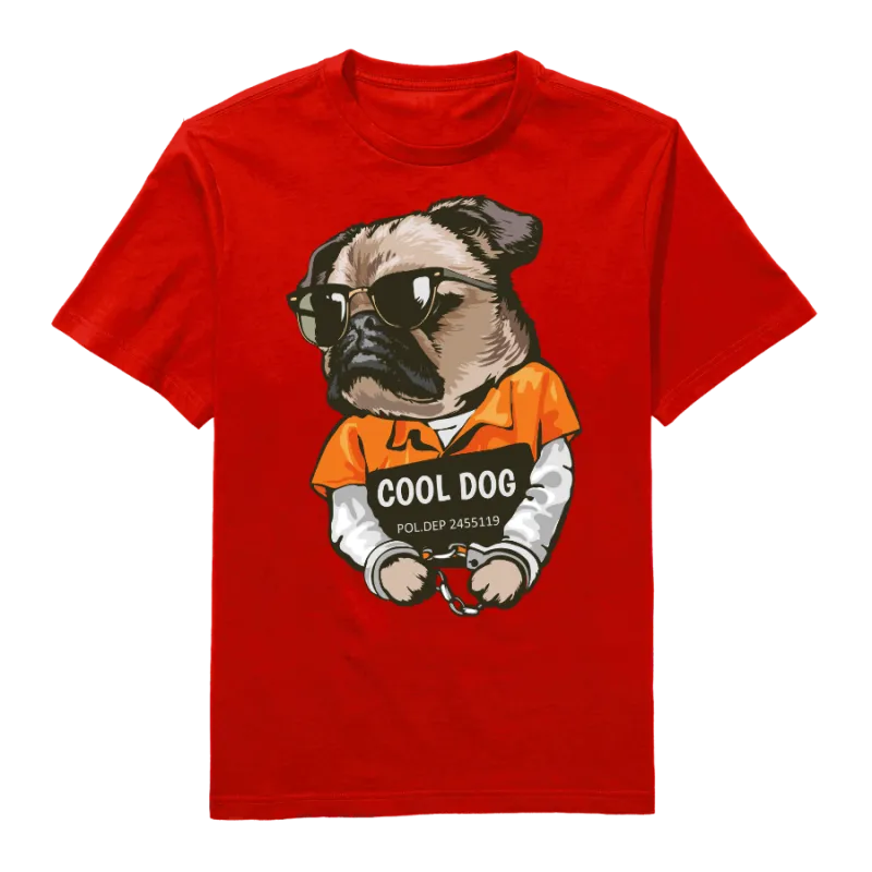 Cool dog Round Neck T-Shirt