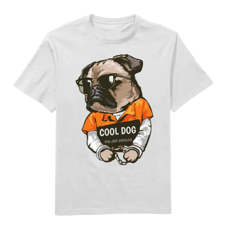 Cool dog Round Neck T-Shirt
