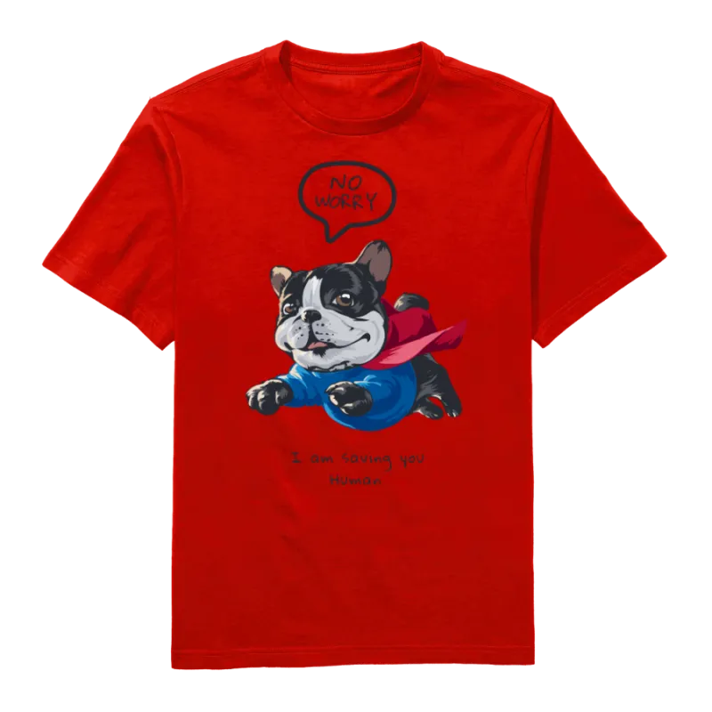 Super dog Round Neck T-Shirt