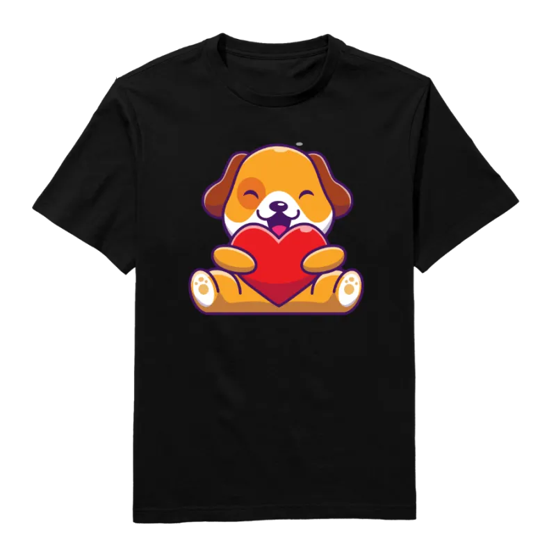 Puppy Love Round Neck T-Shirt