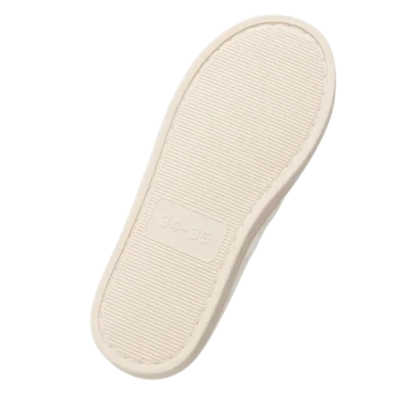 Customized Kids Fuzzy Close Toe Full White Slippers