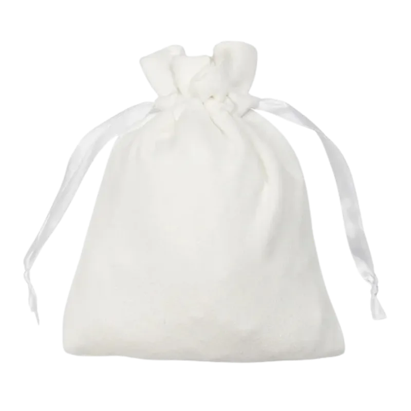 Customized  Double Sided Plush drawstring bag Pack
