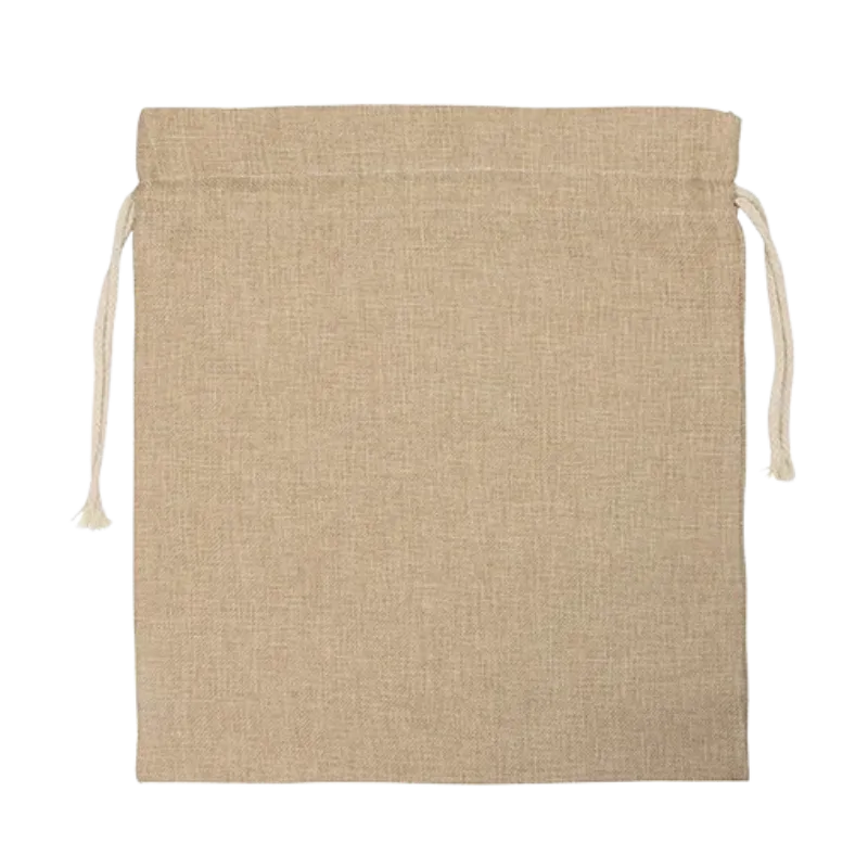 Customized burlap drawstring bag