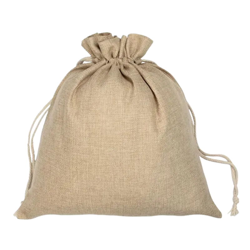 Customized burlap drawstring bag
