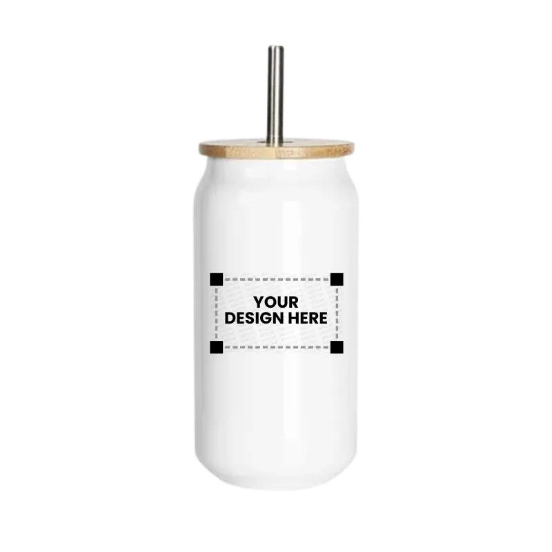 Customized Double Wall SS Can Mug with Bamboo Lid