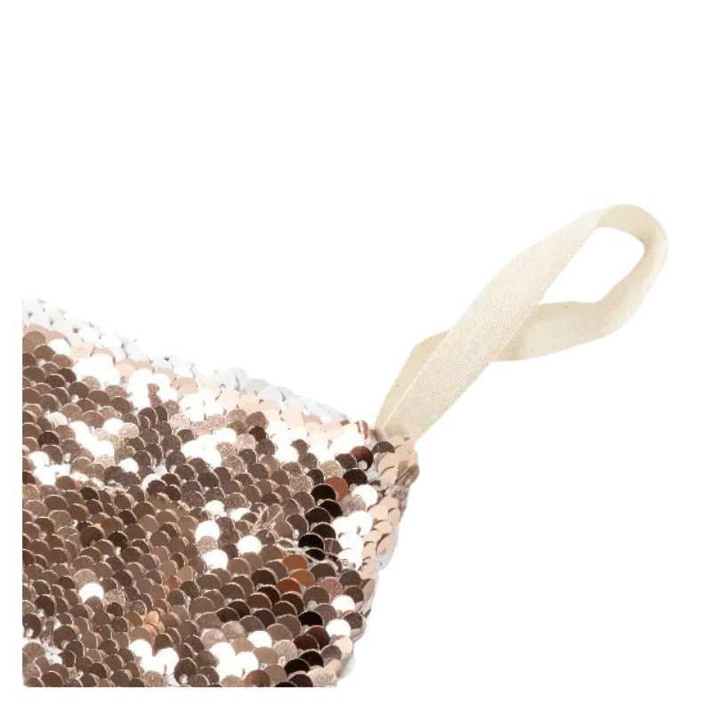 Customized Champagne Sequin Top Christmas Stocking