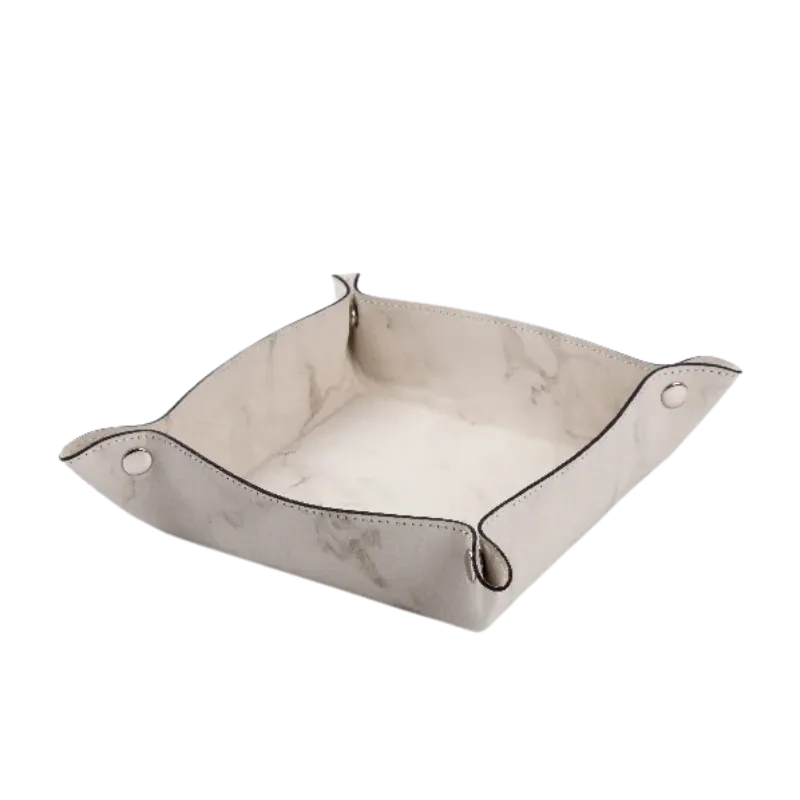 Customized Engraving Leather Tray