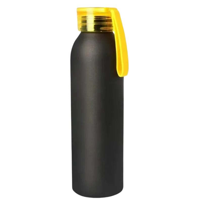 Aluminum Metal Bottle With Silicon Cap (Yellow)