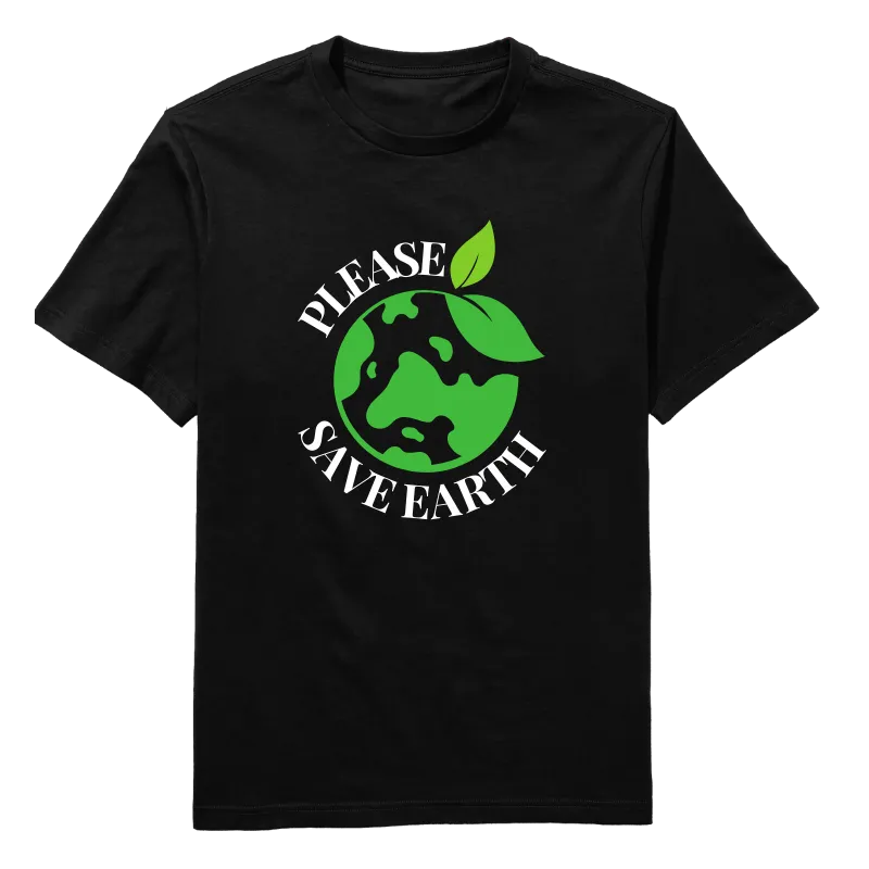 Please Save Planet Round Neck T-shirt