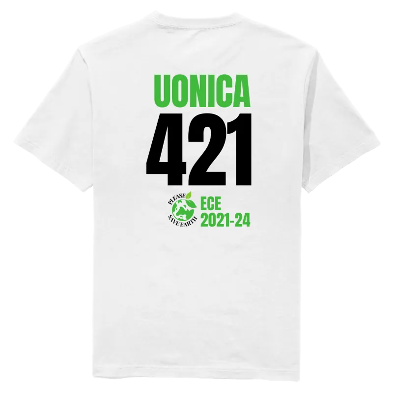 Rectangular Square Model Round Neck T-Shirt