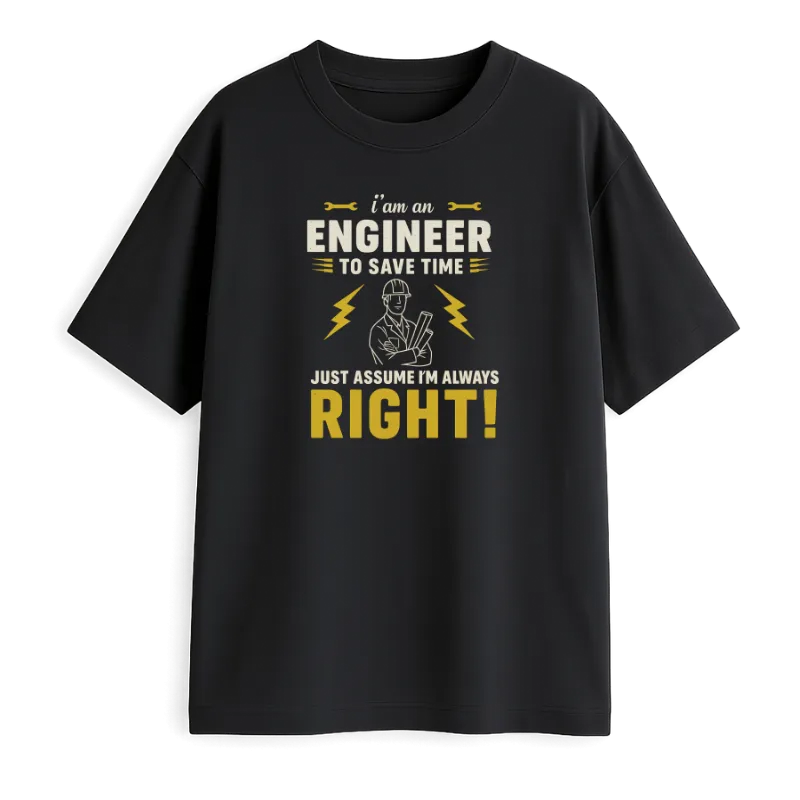 I'm An Engineer To Save Time Oversized T-Shirt
