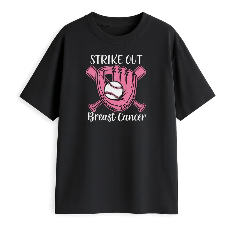 Strike Out Breast Cancer Oversized T-Shirt