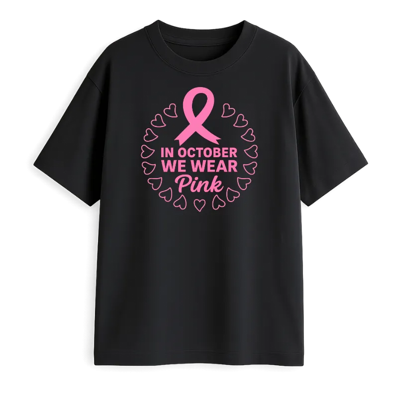 In October We Wear Pink Oversized T-Shirt