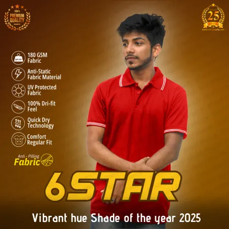 Customized 6-Star Polo T-shirt