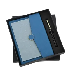 Envoloped Diary And Pen Set (Blue)
