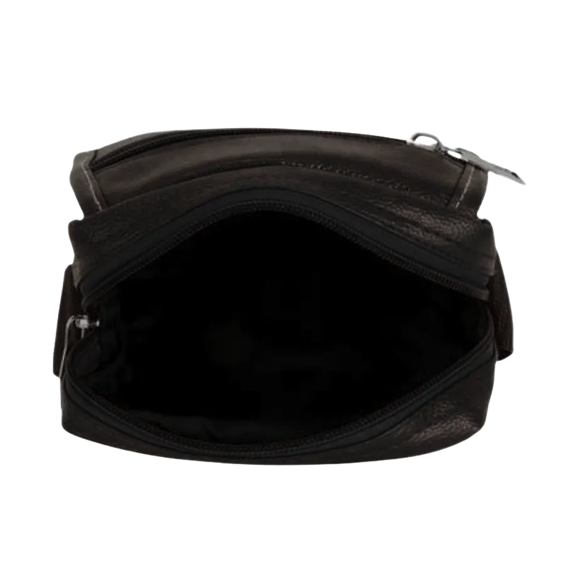 LuxeStash Leather Sling (Black)