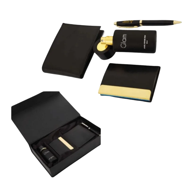 Wallet, Perfume, Pen & Cardholder Set