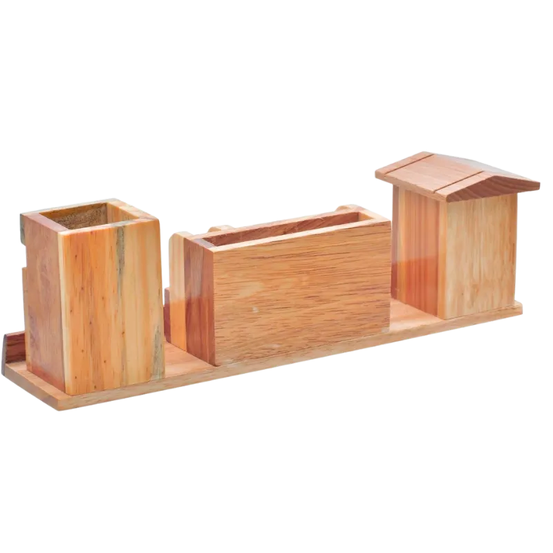 Timeless Wooden Desk Organizer