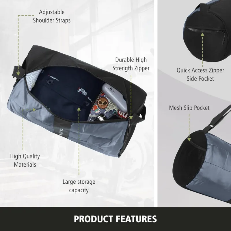 Giordano Duffle Bag (Grey)