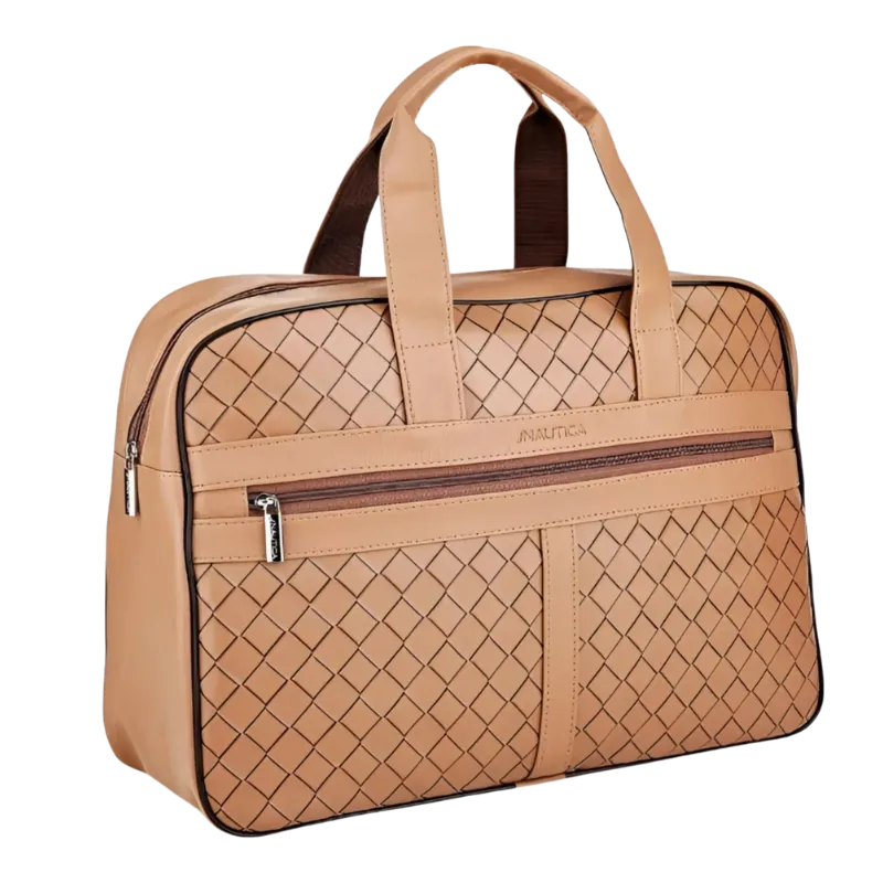 Nautica Laptop Briefcase Checks (Brown)