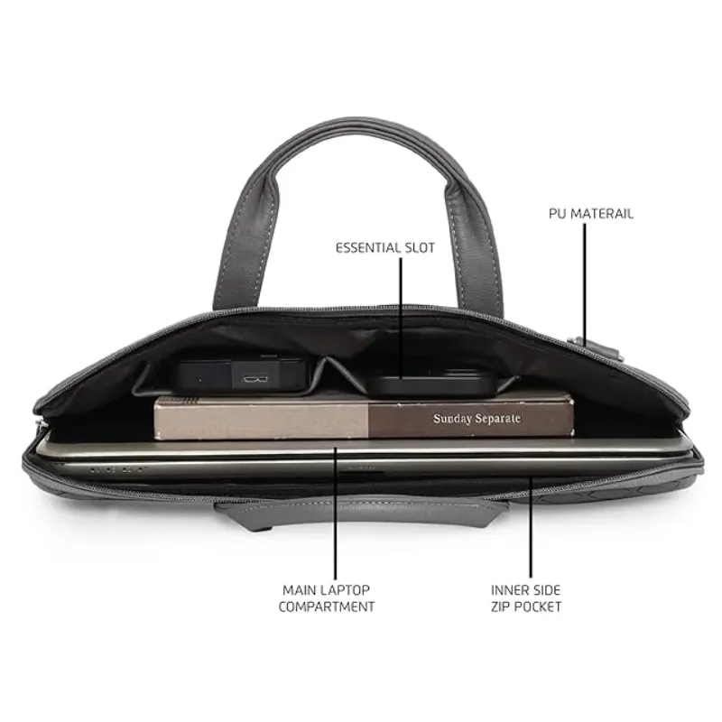 Nautica Laptop Briefcase Checks (Gray)