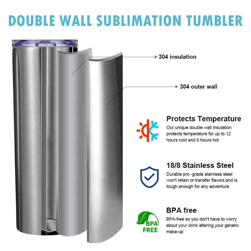 Customized Stainless Steel Tapered Tumbler
