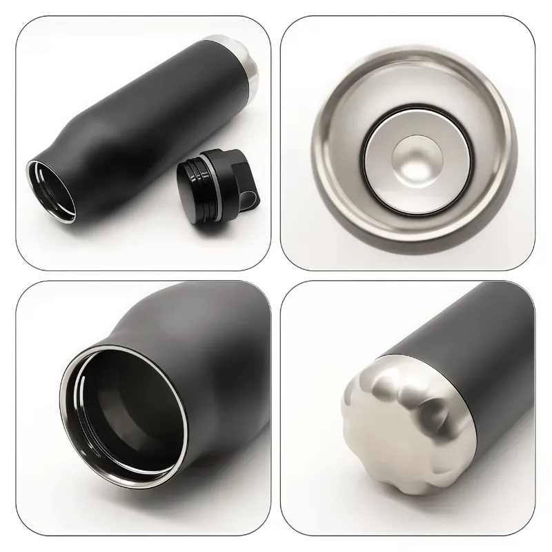 Double Wall Sports Water Bottle (Black)