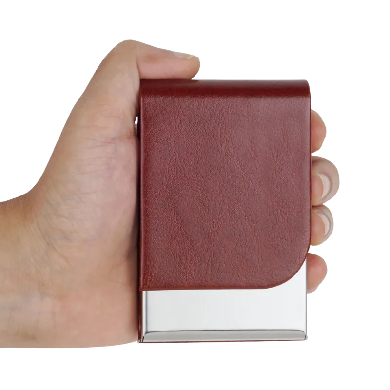 Vertical Brown Card Holder
