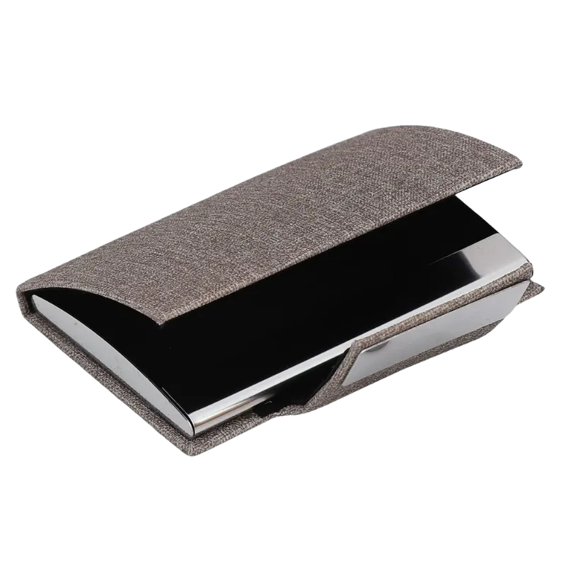 Grey Flip Card Holder