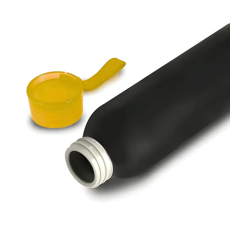 Aluminum Metal Bottle With Silicon Cap (Yellow)