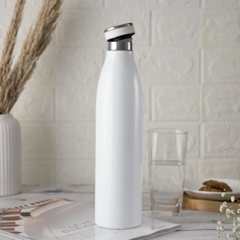 Executive Steel Water Bottle (White)