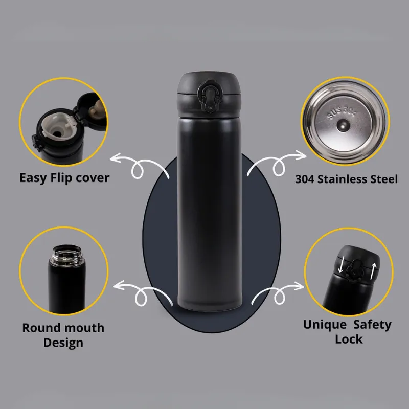 ExecutiveFlow Steel Desk Bottle (Black)