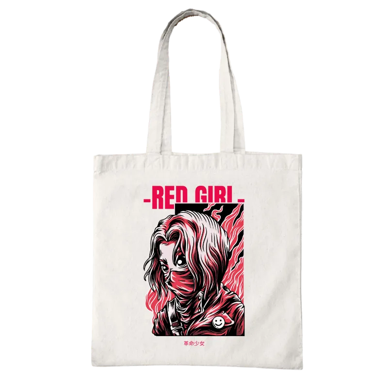 Red Girl Tote Bag