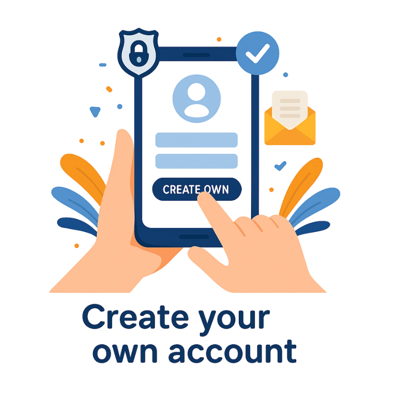 Create your account – step 1 icon