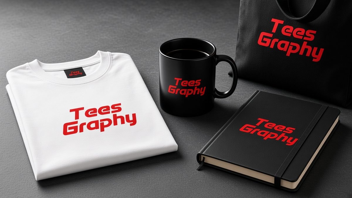 Corporate merchandise and branded kits banner by Teesgraphy
