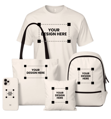 Start to print custom merchandise illustration