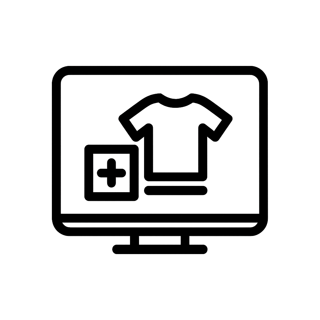 Icon showing a webpage with checkboxes for selection.